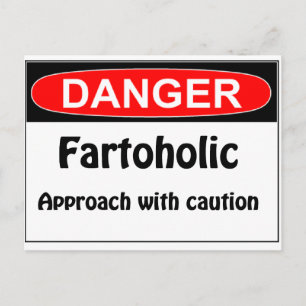 Carte Postale Farting Danger Fartoholic