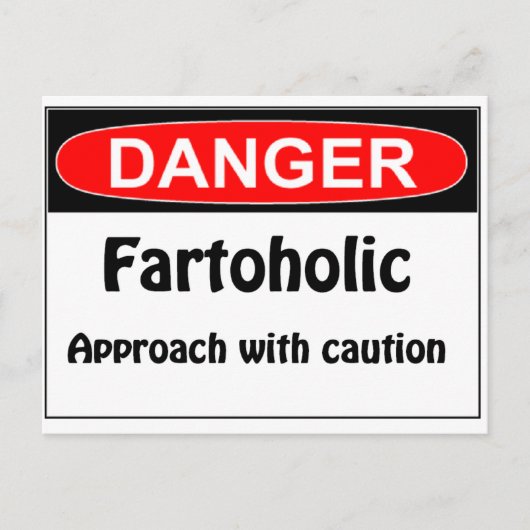 Carte Postale Fartoholic Danger (Devant)