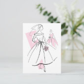 Carte postale Fashion Bride Pink Group (Debout devant)