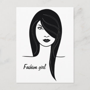 Carte postale 'Fashion girl'
