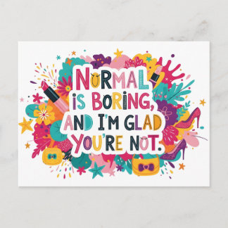 Carte Postale Fashion Glamour Makeup Statement Quote Design