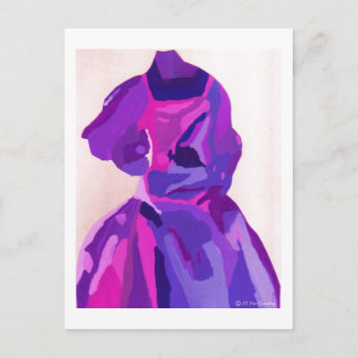 Carte Postale Fashionista de diva dans le bleu