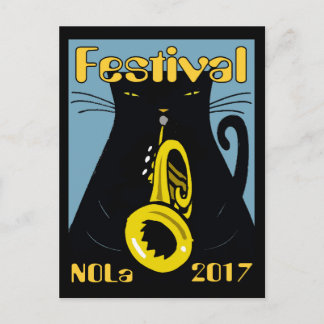 Carte Postale Fat Cat New Orleans Music 2017