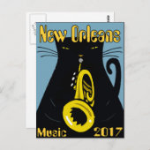 Carte Postale Fat Cat New Orleans Music 2017 (Devant / Derrière)