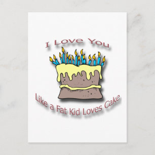 Carte Postale Fat Kid Loves Cake candres