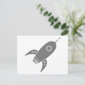 Carte Postale Fat Retro Rockship Grey Grey (Debout devant)