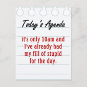 Carte Postale Fatigué de traiter avec des gens stupides (Devant)