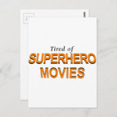 Carte Postale Fatigué Des Films Superhero (Devant / Derrière)