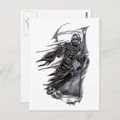 Carte Postale Faucheuse Grim prenant des âmes (Devant / Derrière)