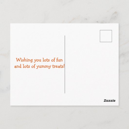 Carte Postale Faucheuse Halloween Cat Grim (Dos)