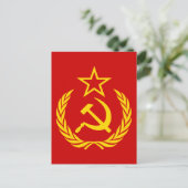 Carte Postale Faucille et marteau, URSS, CCCP, communisme (Debout devant)