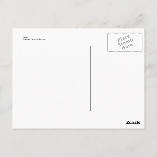 Carte Postale Faucon (Dos)