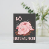 Carte Postale Faules Schwein Keine Lust Schweinchen Bauernhof (Debout devant)