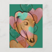 Carte Postale Faune couleur Greyhound Adoption Art Greyhounds (Devant)