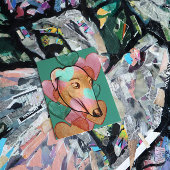 Carte Postale Faune couleur Greyhound Adoption Art Greyhounds