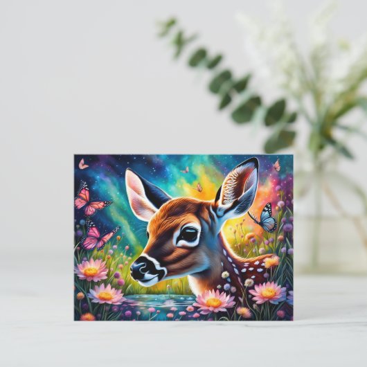 Carte Postale Faune dans Meadow Pond (Debout devant)
