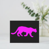 Carte postale faune magenta Cougar Puma (Debout devant)