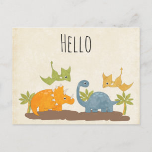 Carte Postale Faune sauvage de Cute Dinosaure
