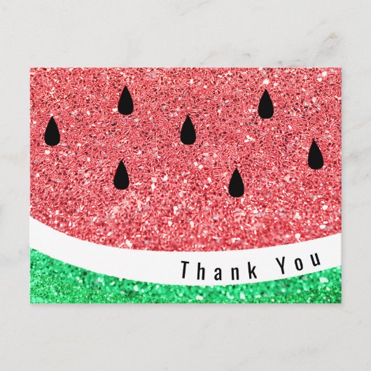 Carte Postale fausse parties scintillant tranche de pastèque mer (Devant)