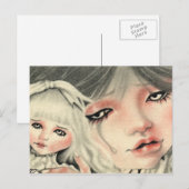 Carte postale fausse poupée triste (Devant / Derrière)