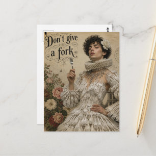 Carte postale fausse vintage Ne donne pas une four