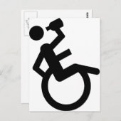 Carte Postale fauteuil roulant fauteuil roulant (Devant / Derrière)