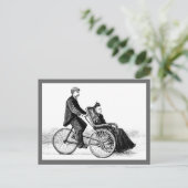 Carte Postale Fauteuil roulant - Vélos victoriens Vintages (Debout devant)
