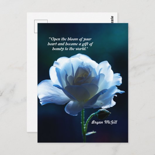 Carte postale Faux Canvas "Open Bloom of your Hear (Devant / Derrière)