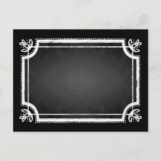 Carte postale Faux Chalkboard Vide Personnalisable (Devant)