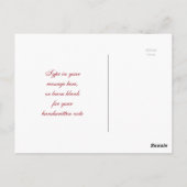 Carte Postale Faux Dark Ruby Red Gemstone Metallic Gold Damask (Dos)