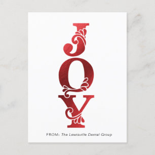 Carte Postale Faux-foiled Joyeux Noël