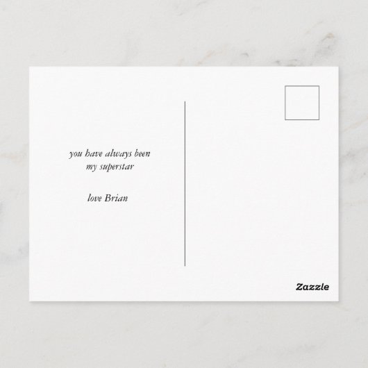 Carte Postale Faux Gold Foil Papa Est Superstar Fête des pères