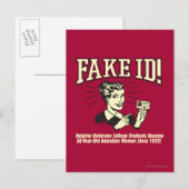 Carte Postale Faux ID : Underground College Hawaiian (Devant / Derrière)