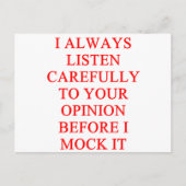 Carte Postale FAUX, insulte (Devant)