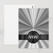 Carte Postale Faux métallique monogrammed (Devant / Derrière)