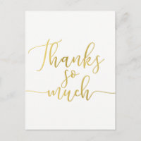 Faux Papier D'or Écriture Merci Merci Beaucoup
