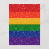 Carte Postale Faux Parties scintillant LGBTQ Pride Arc en ciel (Devant)