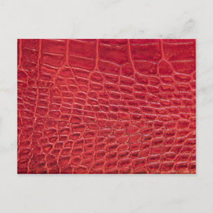 Carte Postale Faux rouge alligator cuir