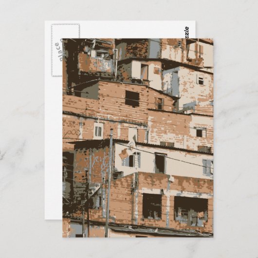 Carte Postale Favela (Devant / Derrière)