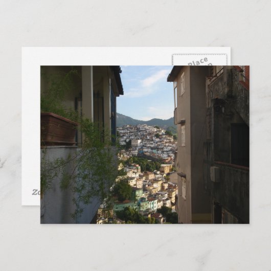 Carte postale Favela (Devant / Derrière)