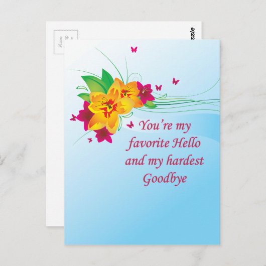Carte Postale Favori Hello Hardest Adieu (Devant / Derrière)