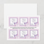 Carte Postale Favoriser les balises Purple Hydrangea (Devant / Derrière)