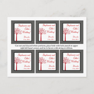 Carte Postale Favoriser les balises Winter Grey/Red Tree
