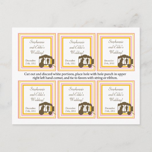 Carte Postale Favoriser les étiquettes Carnaval (Devant)