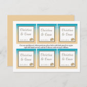 Carte Postale Favoriser les étiquettes Ocean Beach Shore Seashel (Devant / Derrière)