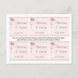 Carte Postale Favoriser Tags Purple Pink Lanterne/Fleurs Asiatiq