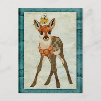 Carte postale Fawn & Little Bird