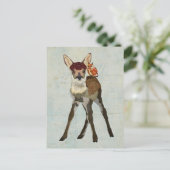 Carte postale FAWN & OWL (Debout devant)