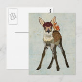 Carte postale FAWN & OWL (Devant / Derrière)