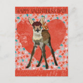Carte Postale FAWN & OWL VALENTINE (Devant)